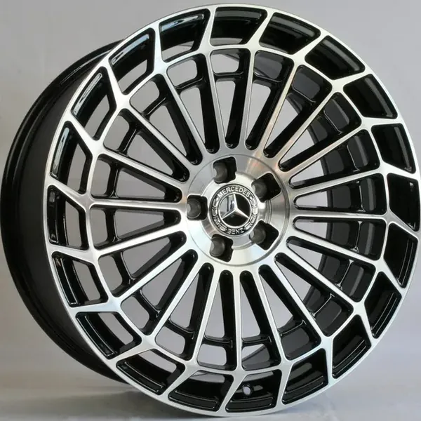 ANZ-3140 BMF 9J×21 5×112 ET34 DIA 66,45 Чёрный с полированной лицевой частью