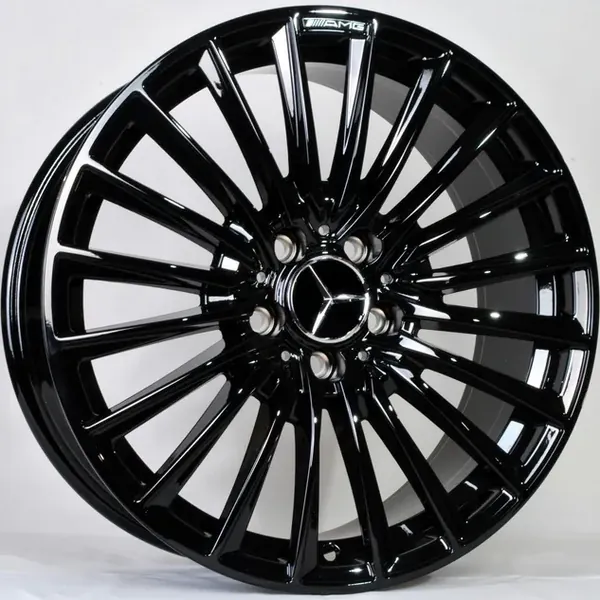 TS-0399 Glossy Black Powder Coating 8J×19 5×112 ET42 DIA 66,4 Чёрный