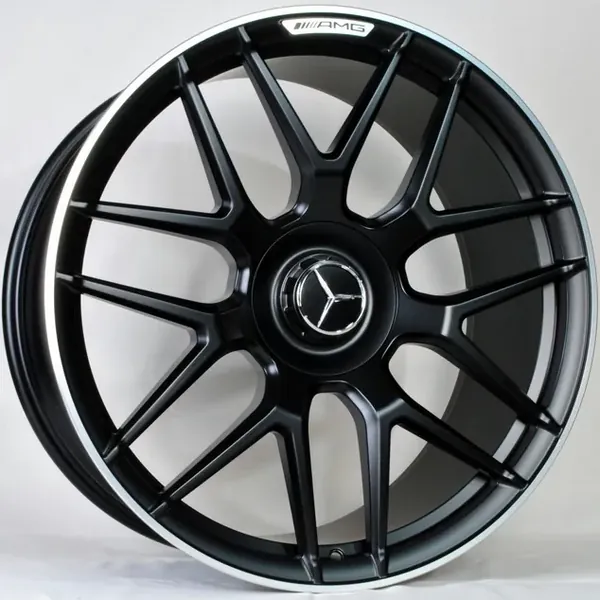 TS-095 Matt BML 10J×21 5×112 ET52 DIA 66,45 Чёрный с фрезеровкой