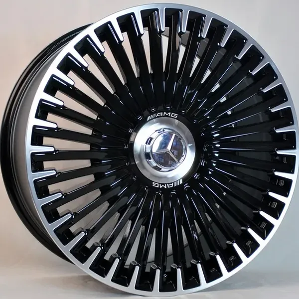 ANZ-3286 F) BMF 9J×21 5×112 ET34 DIA 66,45 Чёрный с полированной лицевой частью