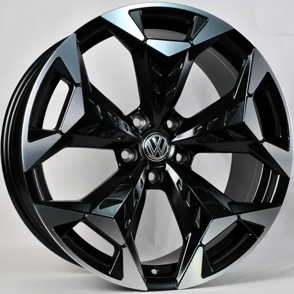 TS-5717 Matte BMF 8,5J×19 5×112 ET38 DIA 57 Чёрный с полированной лицевой частью