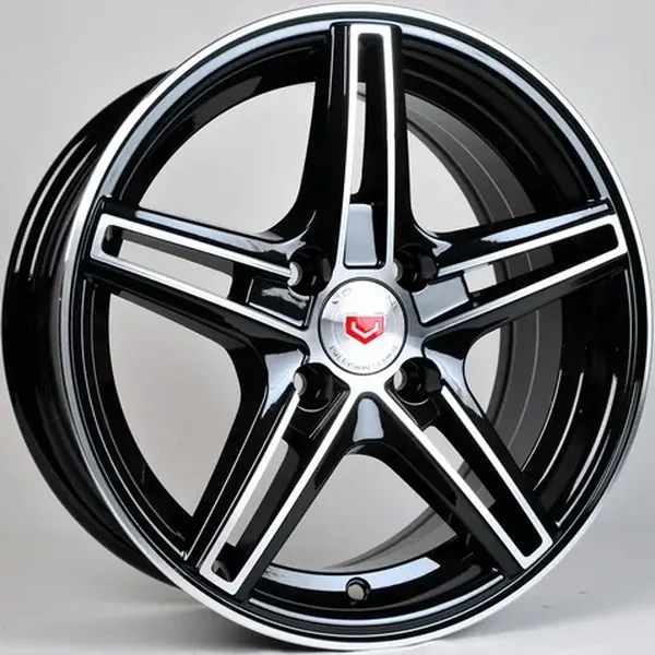 ZB-1475 BMF 5,5J×13 4×98 ET25 DIA 58,5 Чёрный с полированной лицевой частью