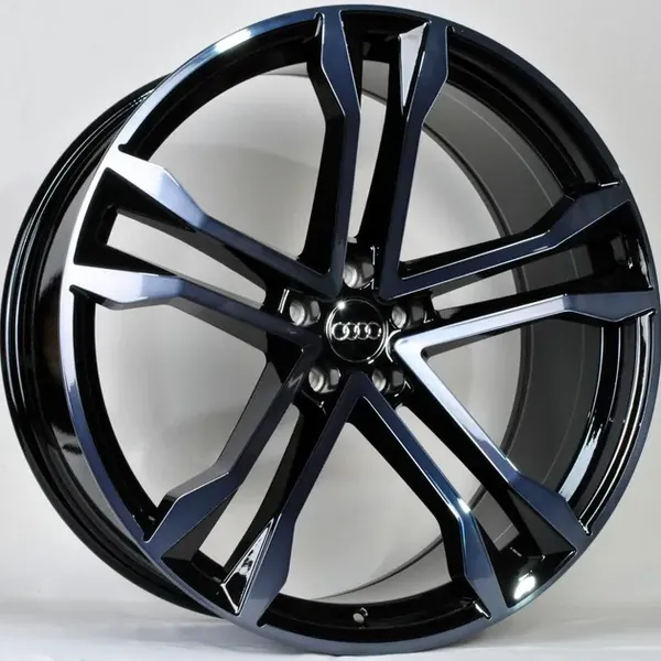 TS-5512 BMF Dark V 9,5J×22 5×112 ET20 DIA 66,45 Чёрный с полированной лицевой частью