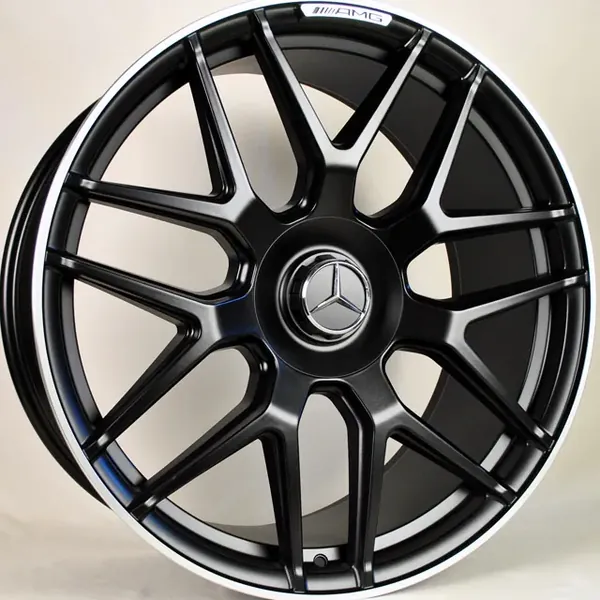 TS-095 Matt BML 10J×22 5×112 ET52 DIA 66,45 Чёрный с фрезеровкой