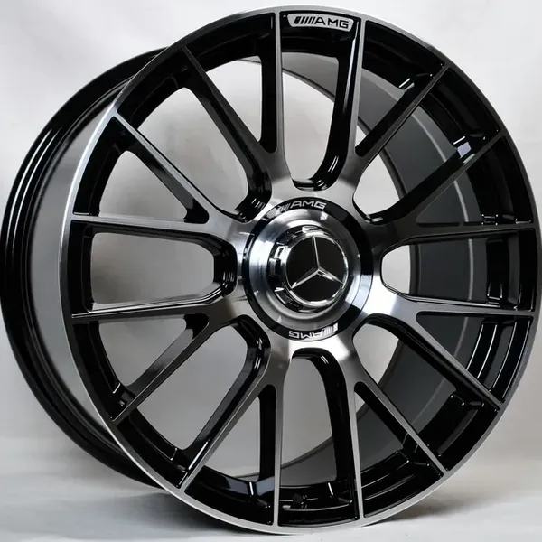 TS-8010 BMF -1622 9,5J×20 5×112 ET38 DIA 66,45 Чёрный с полированной лицевой частью