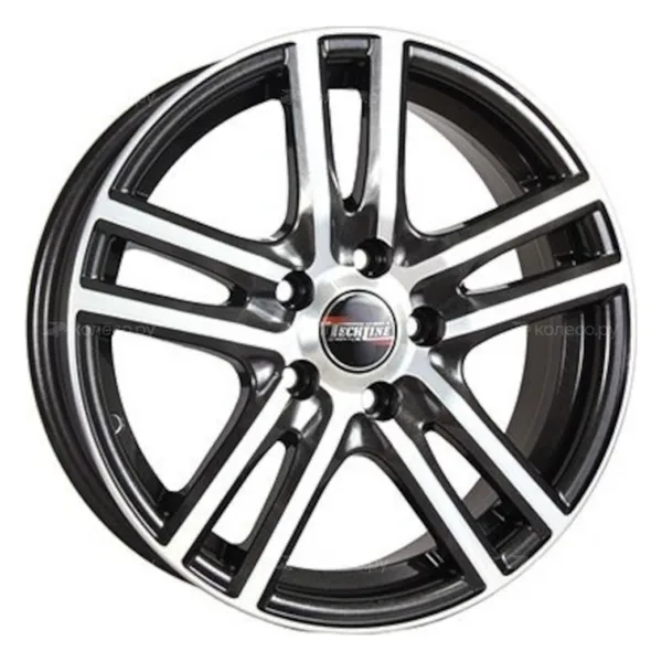 Tech Line 529 6J×15 5×100 ET38 DIA 57,1 Чёрный с алмазной проточкой (BD)